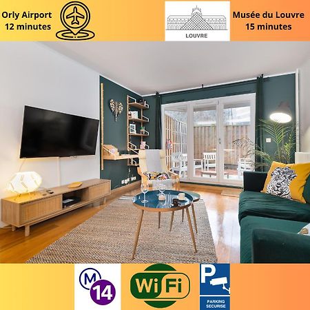 Cosy'N Paris - Parking Secure - Metro 14 - Wifi - Terrace - Premium Bedding Apartment Gentilly Bagian luar foto